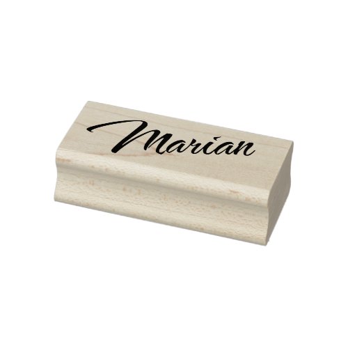 Marian name cursive decorative script font rubber stamp