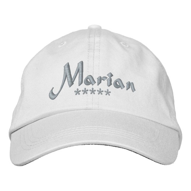 Marian Name Embroidered Baseball Cap (Front)