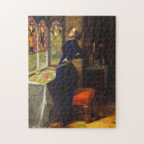 Mariana c 1851 by Sir John Everett Millais Jigsaw Puzzle