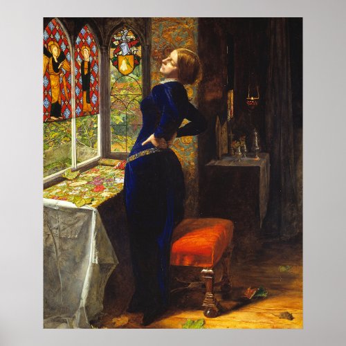 Mariana c 1851 by Sir John Everett Millais Poster