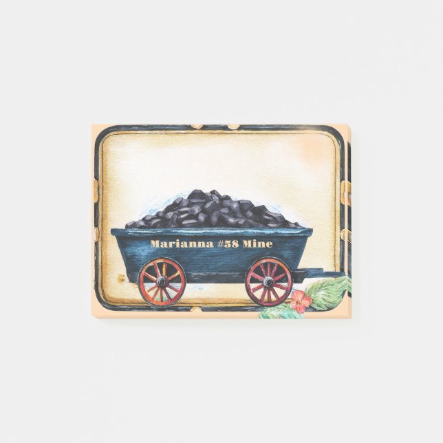 Marianna Pa Coal Miner Note Pad (Front)