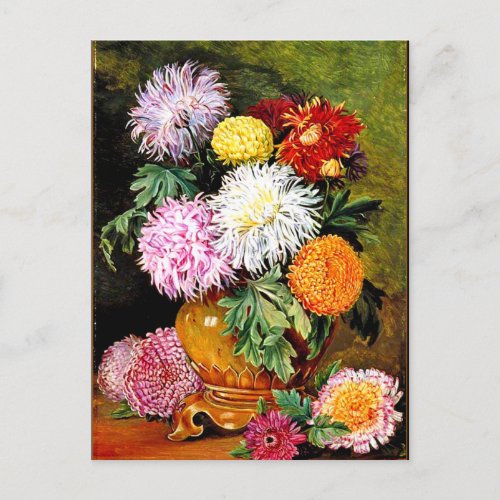 Marianne North _ Japanese Chrysanthemums Postcard