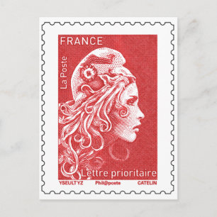 Marianne stamp postcard