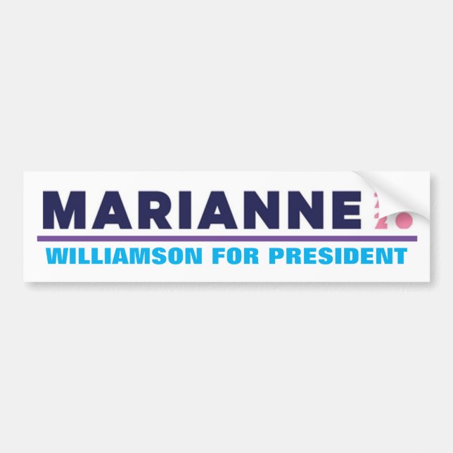 Marianne Williamson for President 2020 Bumper Sticker (Front)