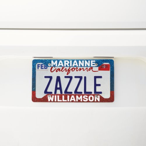 Marianne Williamson Red White Blue America Glitter License Plate Frame