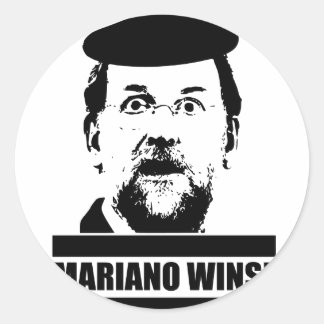 Mariano Wins! Classic Round Sticker
