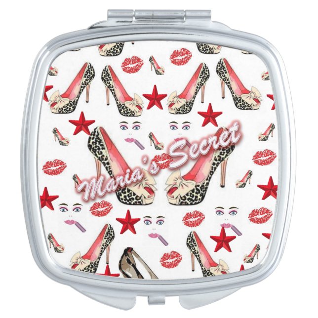 Maria's Secret Square Compact Mirror (Front)