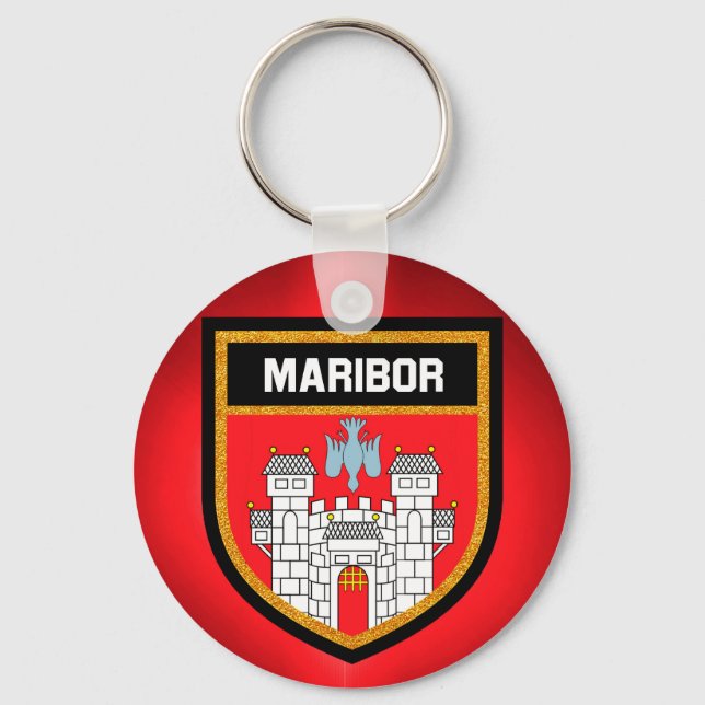 Maribor Flag Keychain (Front)