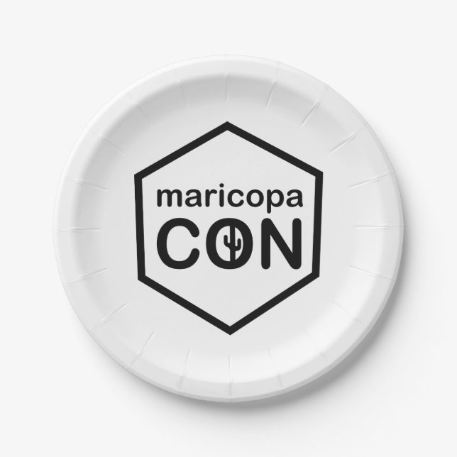 MaricopaCon logo paper plates (Front)