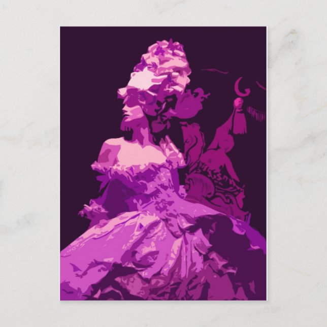 Marie Antionette -purple Postcard (Front)