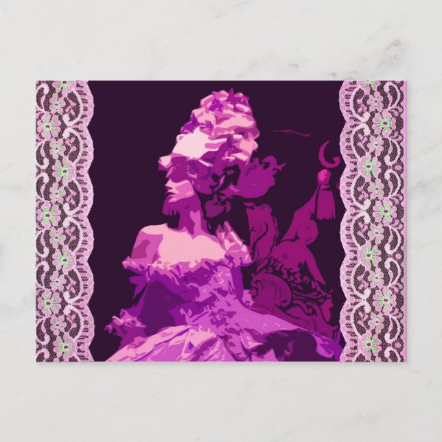 Marie Antionette -purple Postcard (Front)