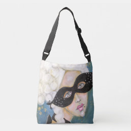 Marie Antionette Queen French Mask Night Sky Fun Crossbody Bag