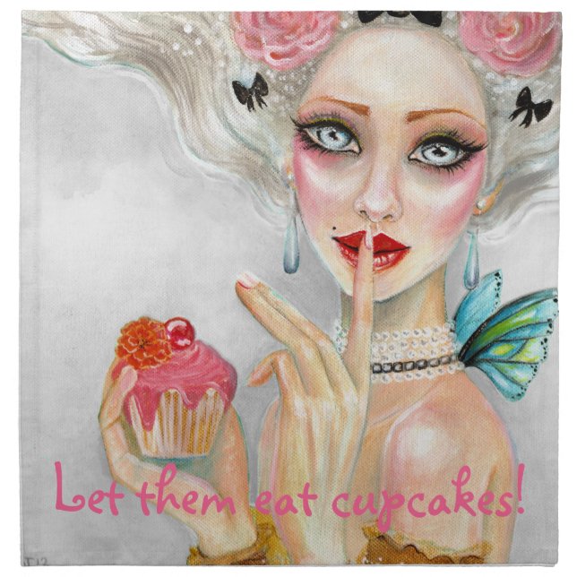 Marie Antoinett Cupcake Queen - Let them eat cake Napkin (Front)