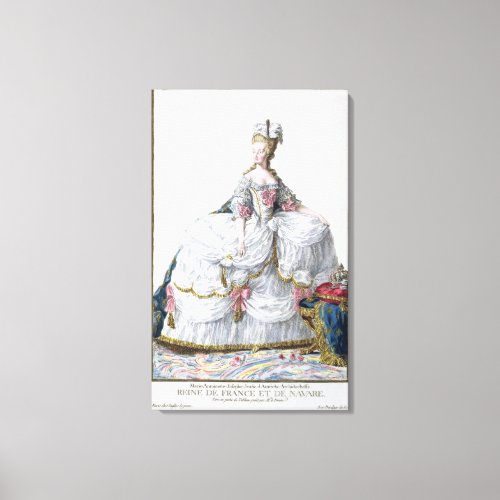 Marie Antoinette 1752_93 from Receuil des Estam Canvas Print