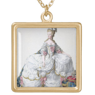 Marie Antoinette (1752-93) from 'Receuil des Estam Gold Plated Necklace
