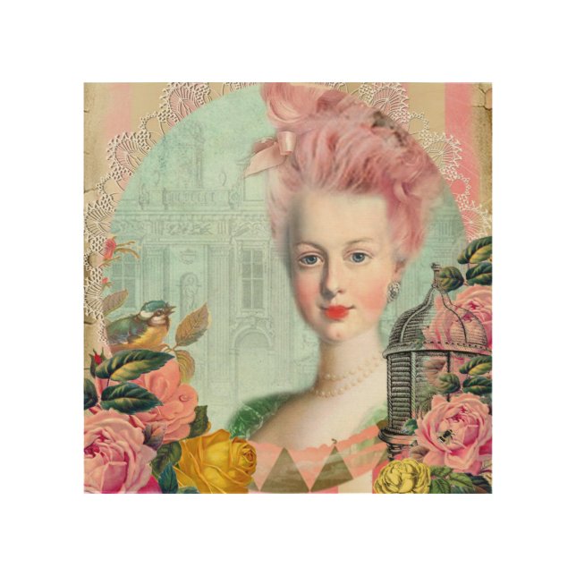 Marie Antoinette, 8"x8" Wood Wall Art (Front)