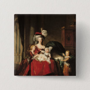 Marie-Antoinette  and her Children, 1787 Pinback Button