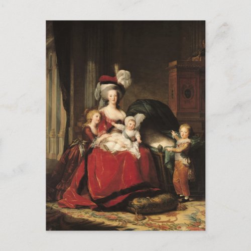 Marie_Antoinette  and her Children 1787 Postcard