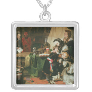 Marie Antoinette and her children Silver Plated Necklace