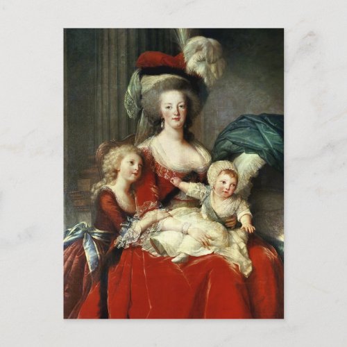 Marie_Antoinette  and her Four Children 1787 Postcard