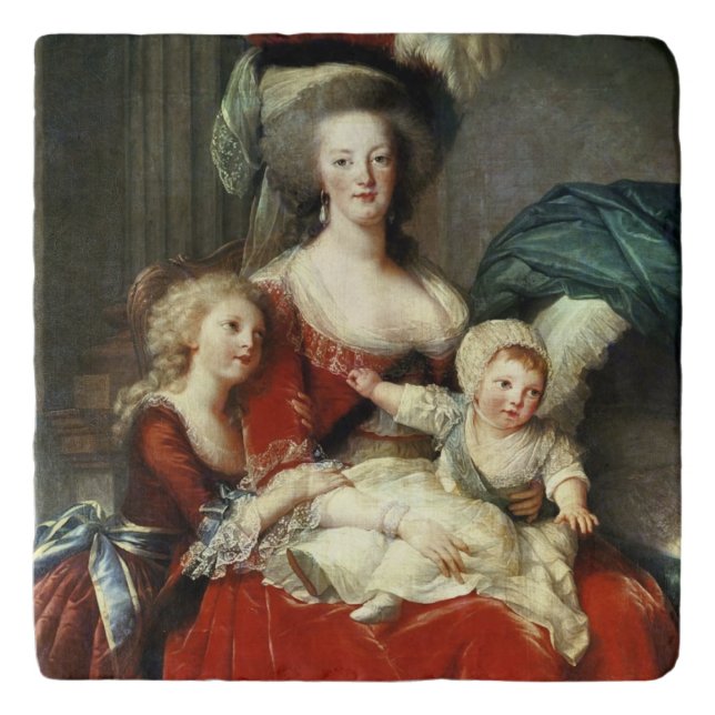 Marie-Antoinette  and her Four Children, 1787 Trivet (Front)