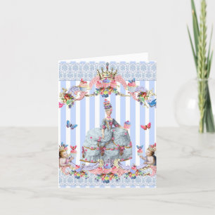 Marie Antoinette, Angels, Cupcakes & Butterflies Letterpress Thank You Card