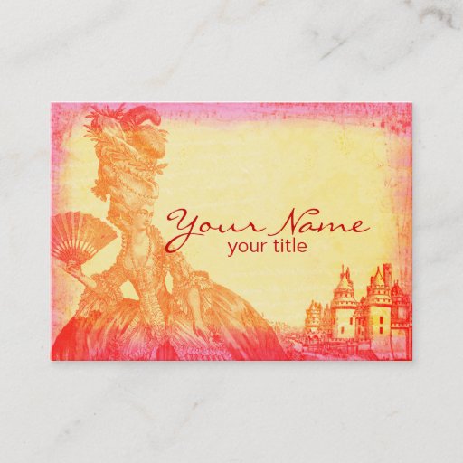 Customizable Marie Antoinette at Sunset Business Cards