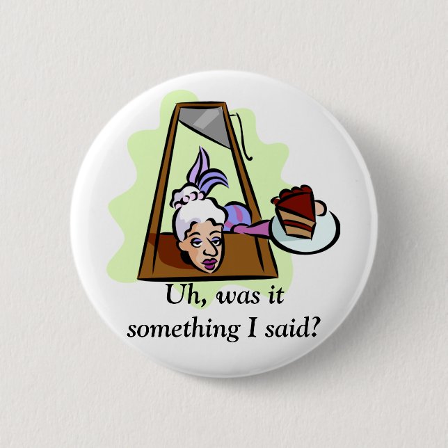 Marie Antoinette at the Guillotine Button (Front)