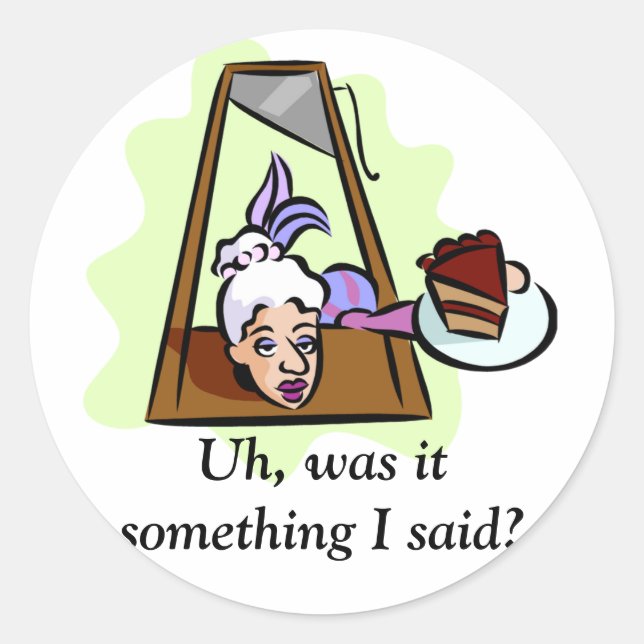 Marie Antoinette at the Guillotine Classic Round Sticker (Front)