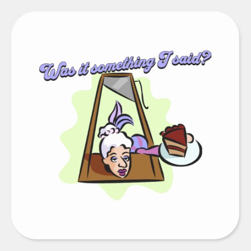 Marie Antoinette at the Guillotine Square Sticker