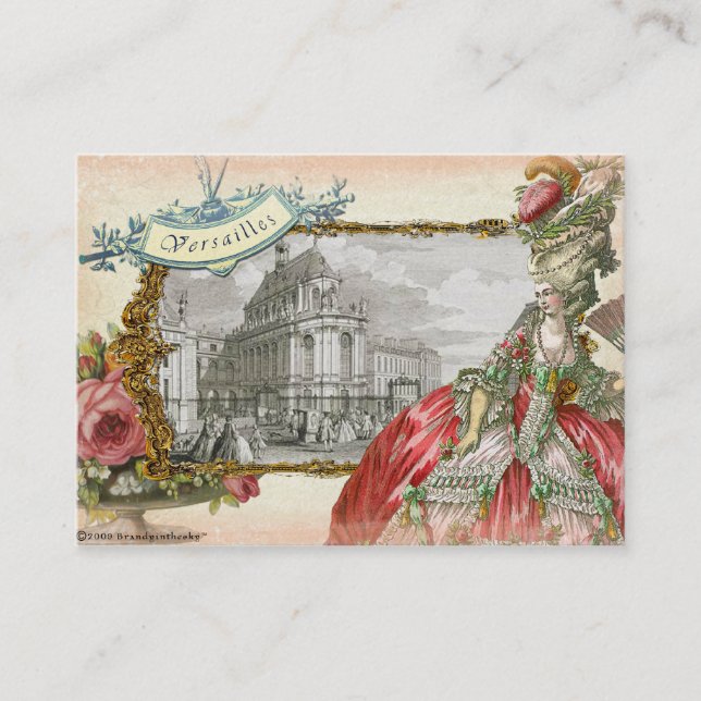 Marie Antoinette at Versaille Business Card (Front)