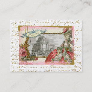 Marie Antoinette at Versaille Custom Business Card