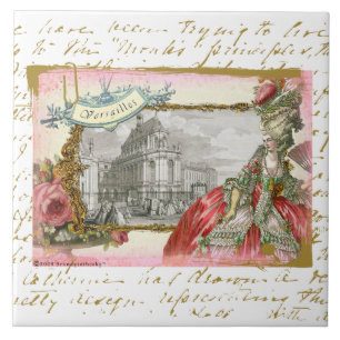 Marie Antoinette at Versailles Collage Art Tile
