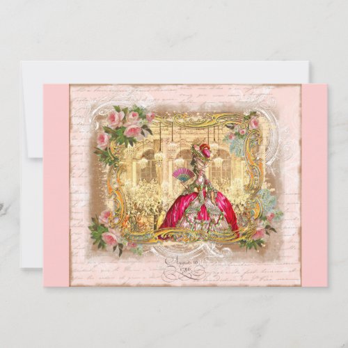 Marie Antoinette at Versailles Party Invitations