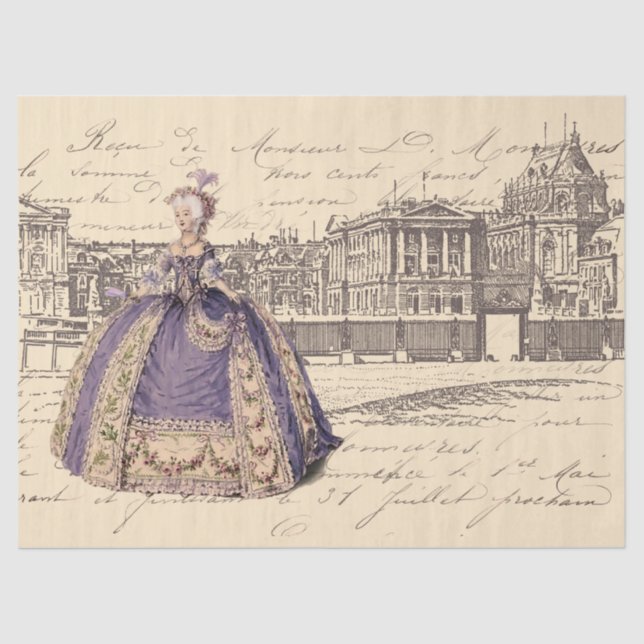 Marie Antoinette at Versailles Tissue Paper (Front)