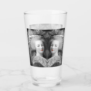 Marie Antoinette Black And White Collage  Glass by WickedlyLovely at Zazzle