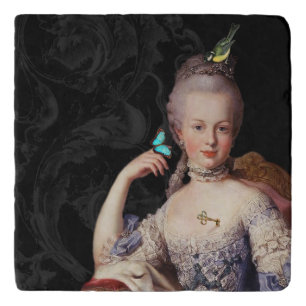 Marie Antoinette, black with lock and key Trivet