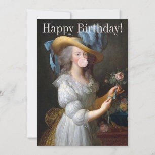 Marie Antoinette Blowing Bubble gum Invitation