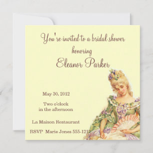 Marie Antoinette Bridal Shower Invitation
