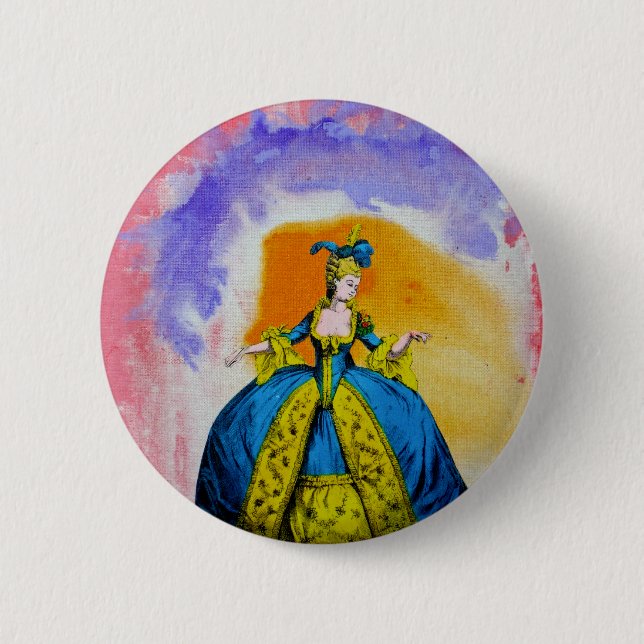 Marie Antoinette by Michael Moffa Pinback Button (Front)