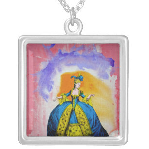 Marie Antoinette by Michael Moffa Silver Plated Necklace