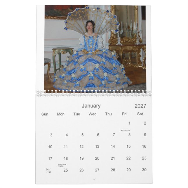 marie antoinette calendar (Jan 2027)