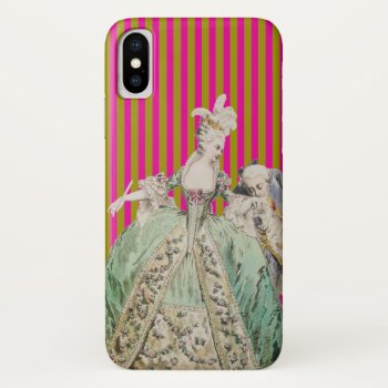 Marie Antoinette Change Color (more Options) - Iphone X Case by galleriaofart at Zazzle
