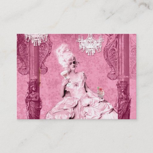 Customizable Marie Antoinette Chic Couture Business Cards