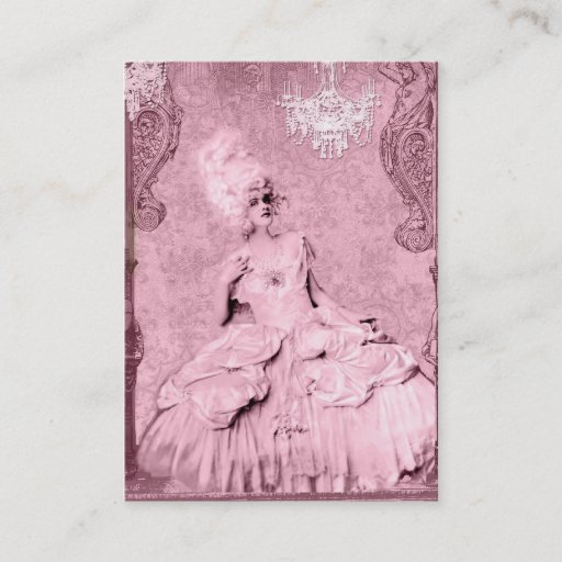 Customizable Marie Antoinette Chic Couture Business Cards