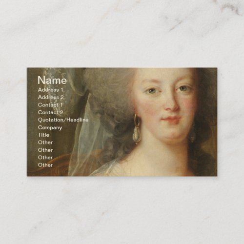 Marie Antoinette, Queen of France Business Card