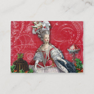 Marie Antoinette Christmas Desserts Business Cards