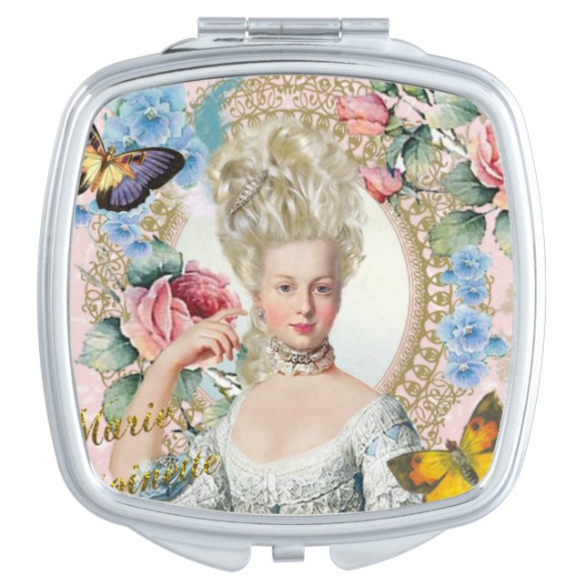 Marie Antoinette Compact Mirror Rose of Verseilles (Front)