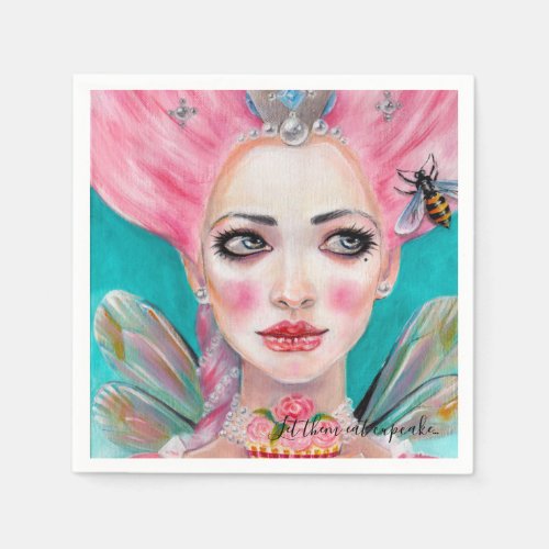 Marie Antoinette Cupcake Faerie _ Queen Bee Napkin