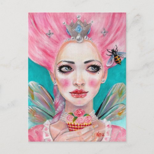 Marie Antoinette Cupcake Faerie _ Queen Bee Postcard